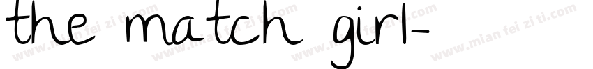 the match girl字体转换